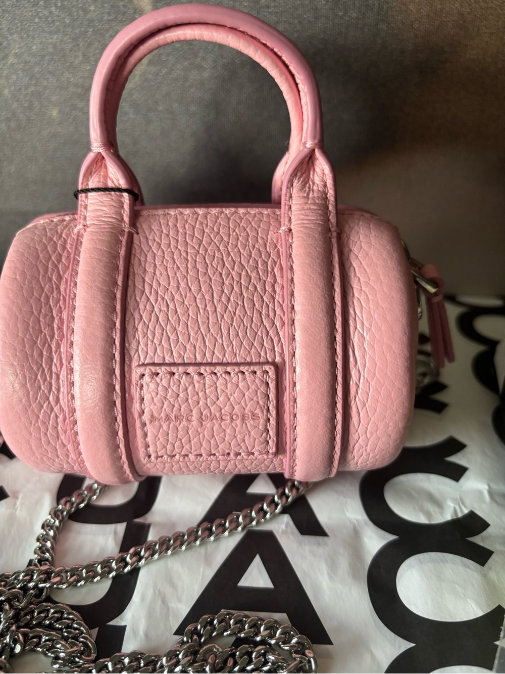 Marc Jacobs Pink Mini The Duffle Pebbled Leather Crossbody Bag - Picture 5 of 10